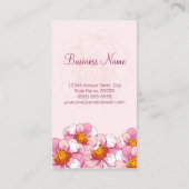 Sozialarbeiter - Rosa Boutique Blume Visitenkarte (Rückseite)