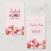 Sozialarbeiter - Rosa Boutique Blume Visitenkarte (Vorne/Hinten)