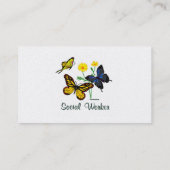 Sozialarbeiter-Schmetterlinge Visitenkarte (Rückseite)