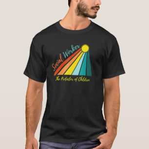Sozialarbeiter-Schutzeinrichtung für Kinder, die e T-Shirt