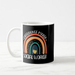 Sozialarbeiter sind Differenzmacher Rainbow Retro Kaffeetasse
