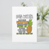 Sozialarbeiter sind wie Ananas. Dankeskarte (Stehend Vorderseite)