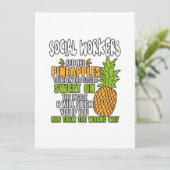 Sozialarbeiter sind wie Ananas. Feiertagskarte (Stehend Vorderseite)