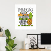 Sozialarbeiter sind wie Ananas. Poster (Heimbüro)