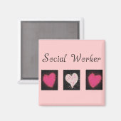 Sozialarbeiter-Spenden Magnet (Vorderseite/Rückseite)