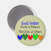 Sozialarbeiter-Spenden Magnet (Vorderseite/Rückseite)