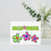 Sozialarbeiter-Spenden Postkarte (Stehend Vorderseite)