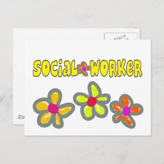 Sozialarbeiter-Spenden Postkarte (Vorne/Hinten)