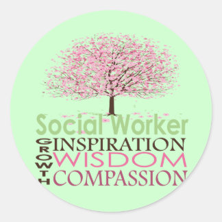 Sozialarbeiter-Spenden Runder Aufkleber