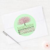 Sozialarbeiter-Spenden Runder Aufkleber (Umschlag)