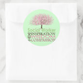 Sozialarbeiter-Spenden Runder Aufkleber (Tasche)