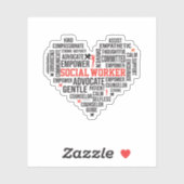 Sozialarbeiter, Student Abschluss, Schulberater Aufkleber (Blatt)