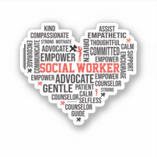 Sozialarbeiter, Student Abschluss, Schulberater Aufkleber