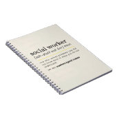 Sozialarbeiter Substantiv Notizblock (Rechte Seite)