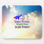 Sozialarbeiter Super Hero Mousepad (Vorne)