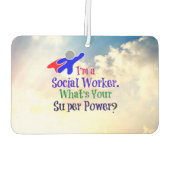 Sozialarbeiter-Superheld Autolufterfrischer (Rückseite)