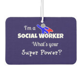 Sozialarbeiter-Superheld Autolufterfrischer (Vorderseite)