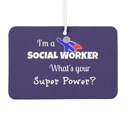 Sozialarbeiter-Superheld Autolufterfrischer (Vorderseite)