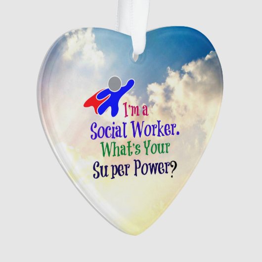 Sozialarbeiter-Superheld Ornament (Vorderseite)