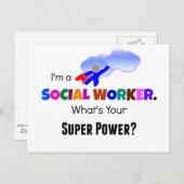 Sozialarbeiter-Superheld Postkarte (Vorne/Hinten)