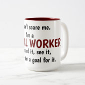 Sozialarbeiter-Tasse Zweifarbige Tasse (VorderseiteRechts)