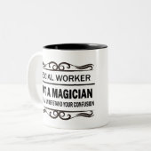 Sozialarbeiter-Tasse Zweifarbige Tasse (Vorderseite Links)