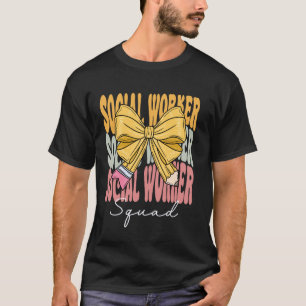 Sozialarbeiter-Truppe Groovy Kokette Schleife Cute T-Shirt