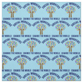 Sozialarbeiter verändern die Welt Stoff (Muster)