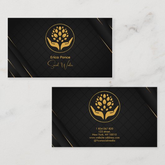 Sozialarbeiter Visitenkarte (Vorne/Hinten)