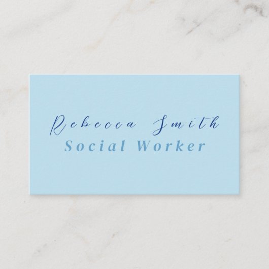 Sozialarbeiter Visitenkarte (Vorderseite)