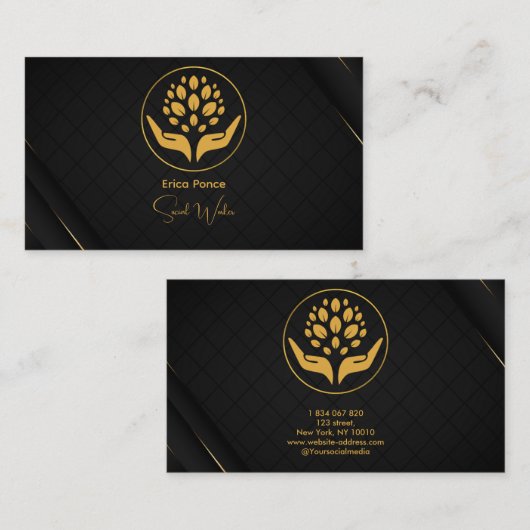 Sozialarbeiter Visitenkarte (Vorne/Hinten)