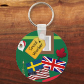 Sozialarbeiter, Weltreise Schlüsselanhänger (Rückseite)