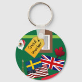 Sozialarbeiter, Weltreise Schlüsselanhänger (Rückseite)