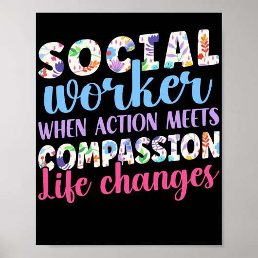 Sozialarbeiter, wenn Aktion zusammentritt Poster (Vorne)
