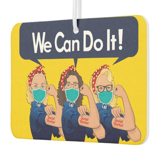 Sozialarbeiter "Wir können es tun" Autolufterfrischer (Links)