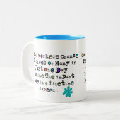 Sozialarbeiter-Zitat-Kaffee-Tassen Zweifarbige Tasse (Vorderseite Links)