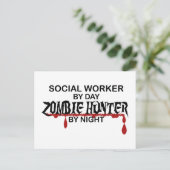 Sozialarbeiter Zombie Hunter Postkarte (Stehend Vorderseite)