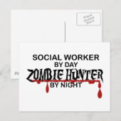 Sozialarbeiter Zombie Hunter Postkarte (Vorne/Hinten)