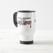 Sozialarbeiter-Zombie-Jäger Reisebecher (Vorderseite Links)