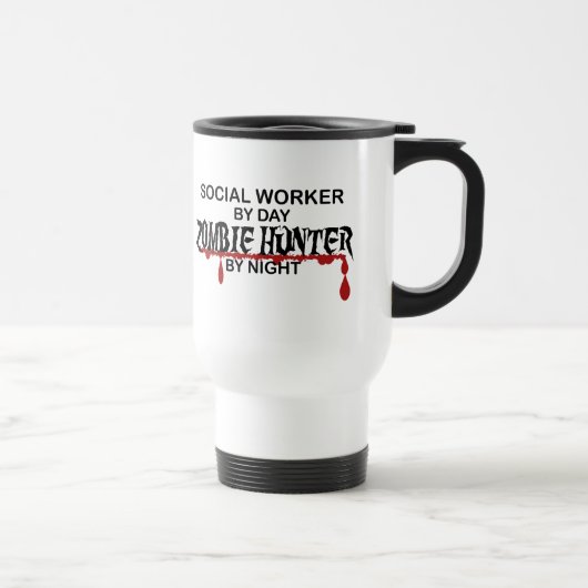 Sozialarbeiter-Zombie-Jäger Reisebecher (Rechts)