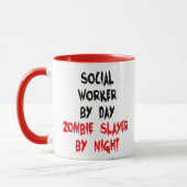 Sozialarbeiter Zombie Joke Tasse (Links)