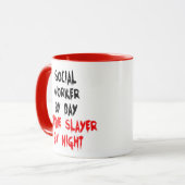 Sozialarbeiter Zombie Joke Tasse (Vorderseite Links)
