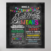 Sozialarbeiter zu sein bedeutet inspirierend poster (Vorne)