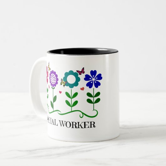 Sozialarbeiter Zweifarbige Tasse (Vorderseite Links)