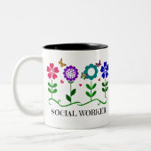 Sozialarbeiter Zweifarbige Tasse (Links)