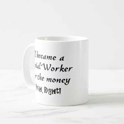Sozialarbeitergeld Kaffeetasse (Vorderseite Links)