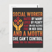 Sozialarbeiterin Frauen für Sozialarbeit Postkarte (Vorne/Hinten)