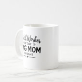Sozialarbeiterin Hundemama Geschenk Kaffeetasse (Vorderseite Links)