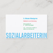 Sozialarbeiterin Round Circle Visitenkarte (Vorderseite)