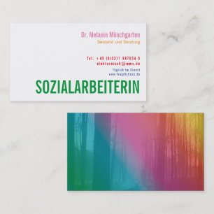 Sozialarbeiterin Social Worker Visitenkarte